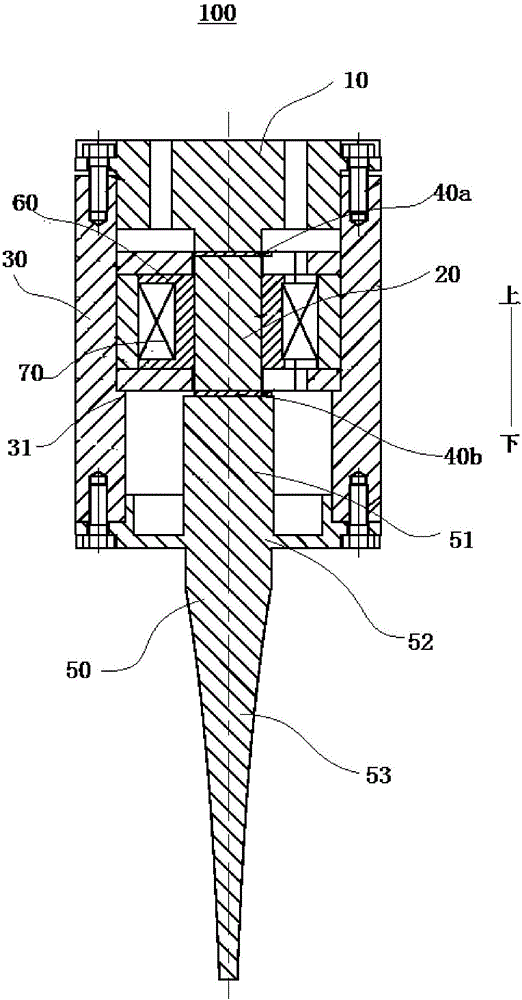 Magnetostriction longitudinal-tersional compound ultrasonic vibration transducer