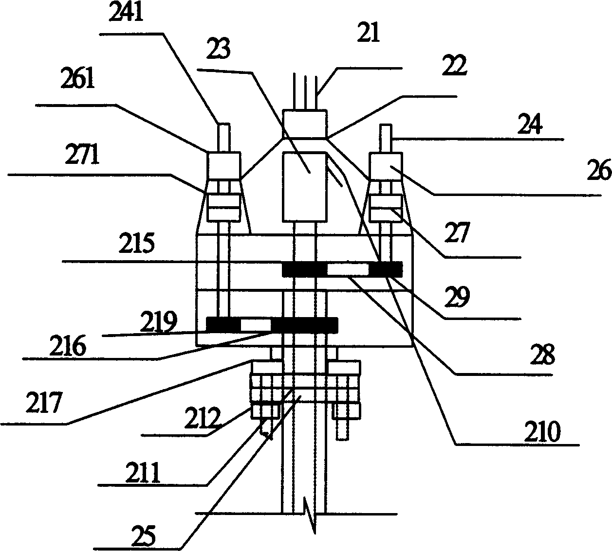 Bi-directional cement soil mixing pile machine