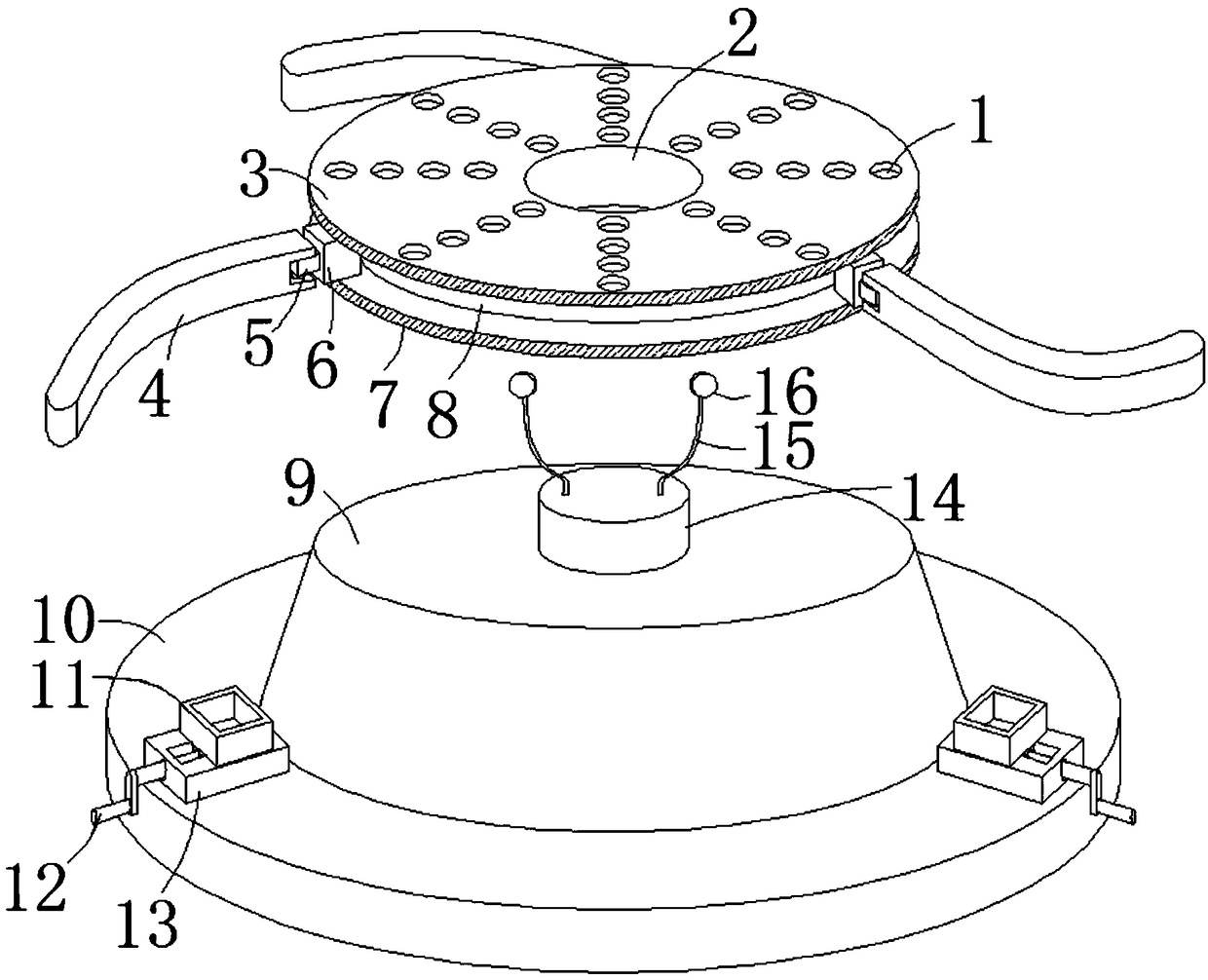 Supporting device for industrial robot