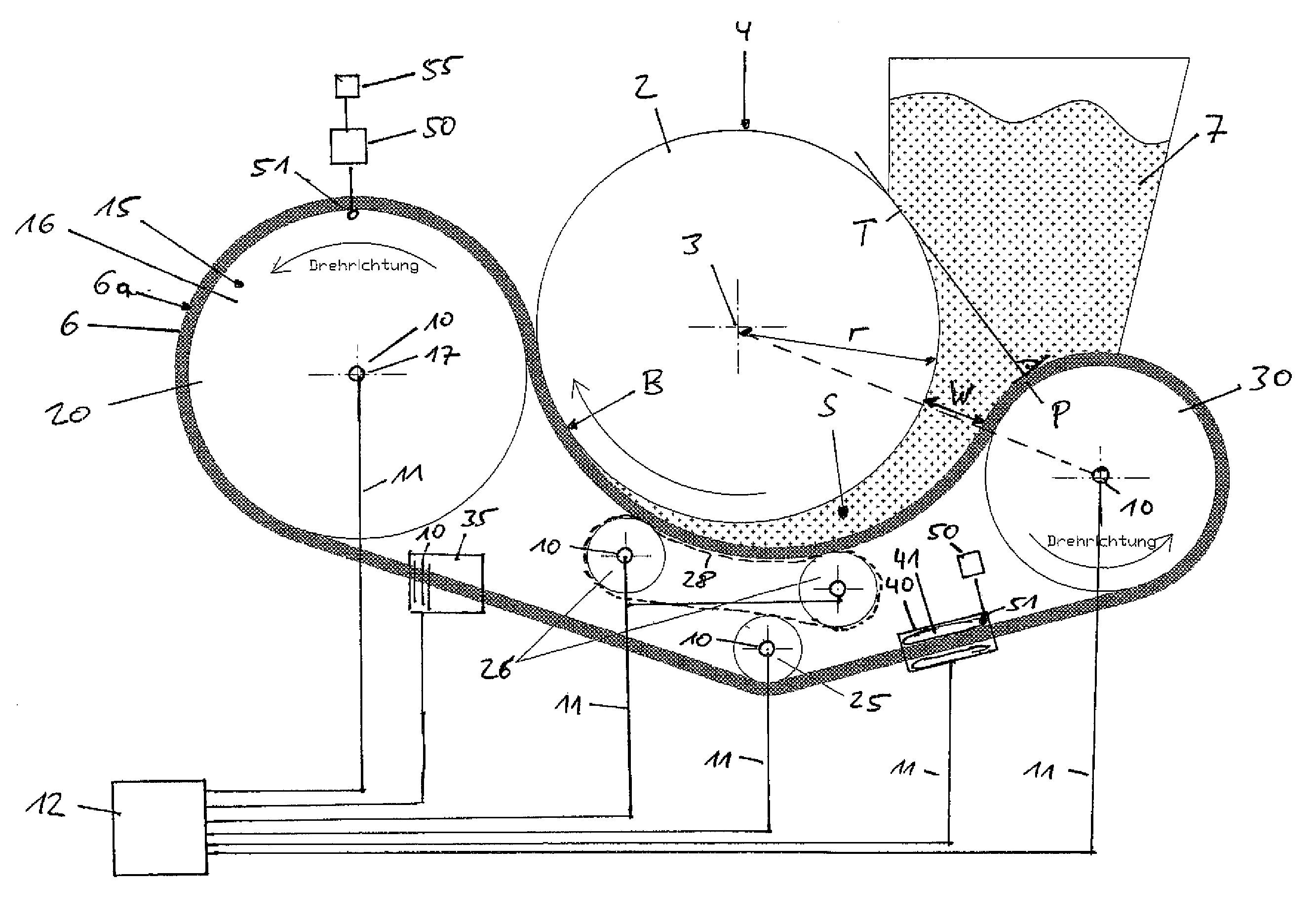 Separating machine and method