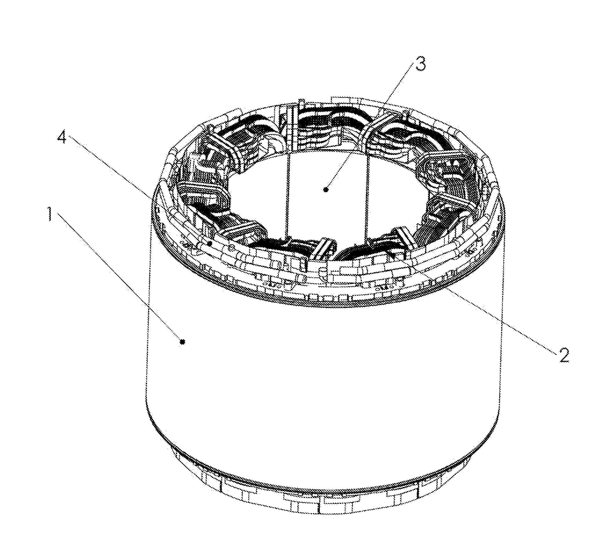 Winding construction for high efficiency machine