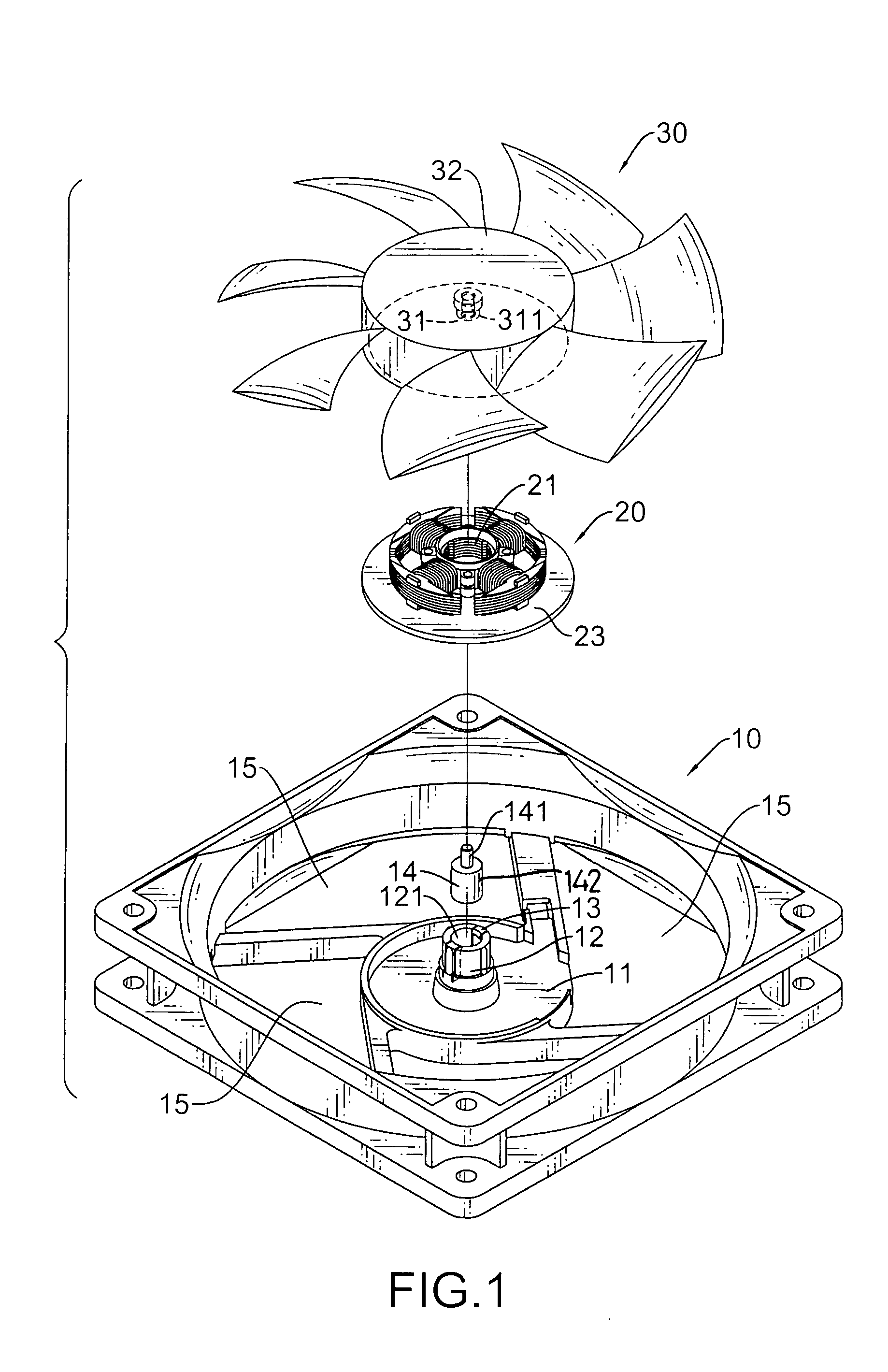 Heat dissipating fan assembly