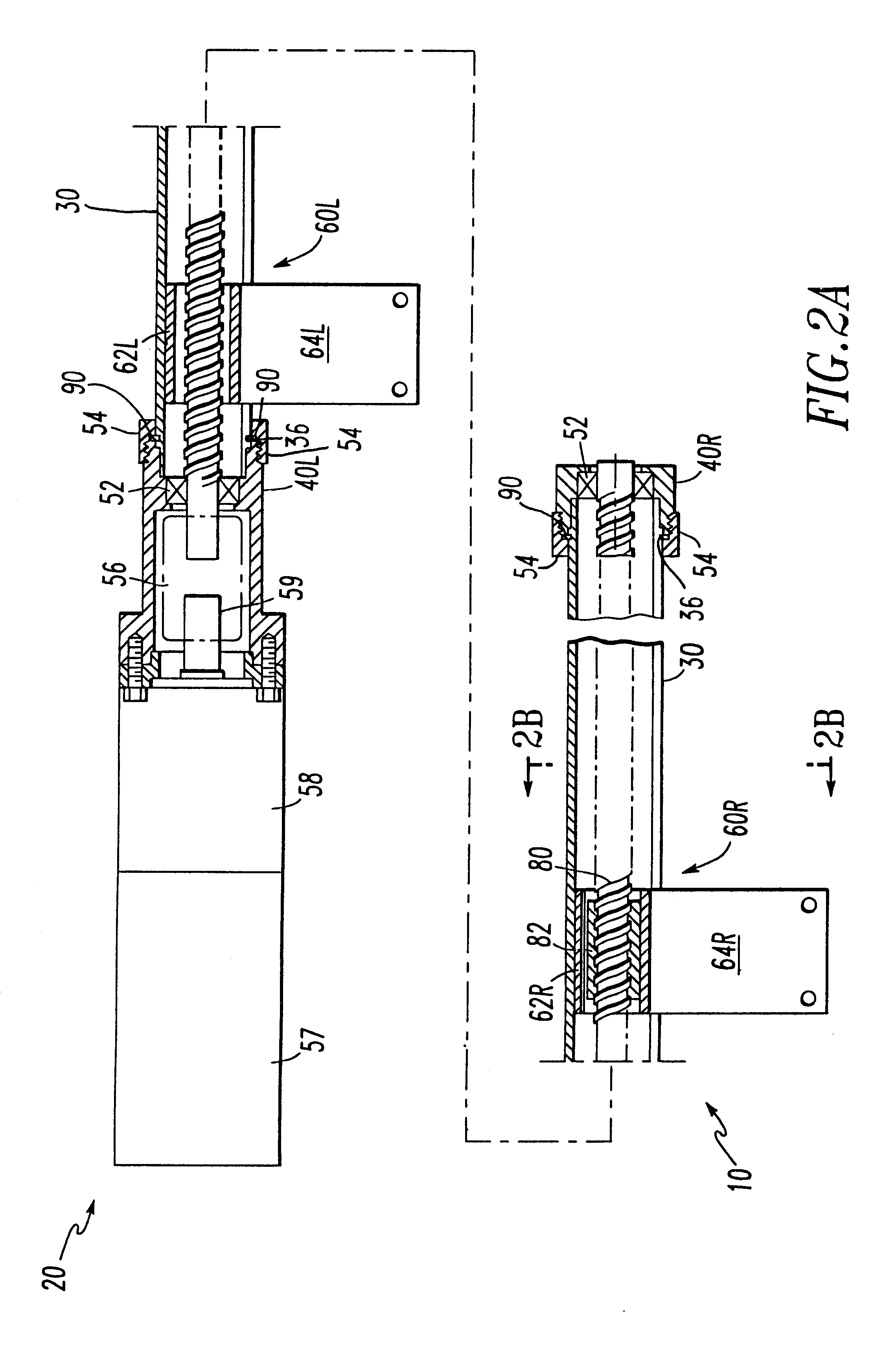 Encased overhead door operator having threadably attached mounts