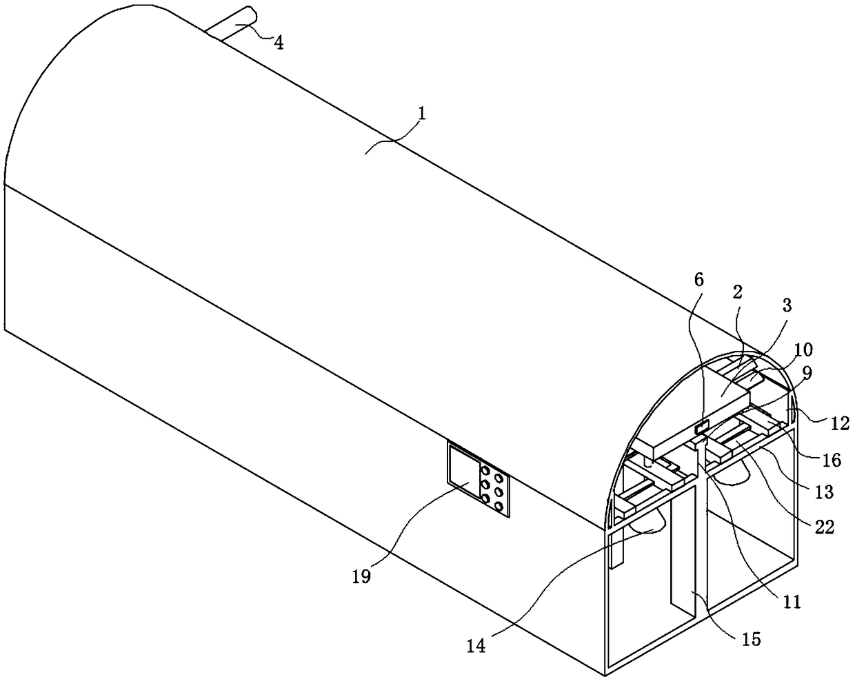 Intelligent irrigation device used for forestry greenhouse