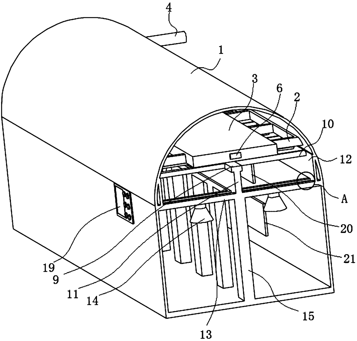 Intelligent irrigation device used for forestry greenhouse