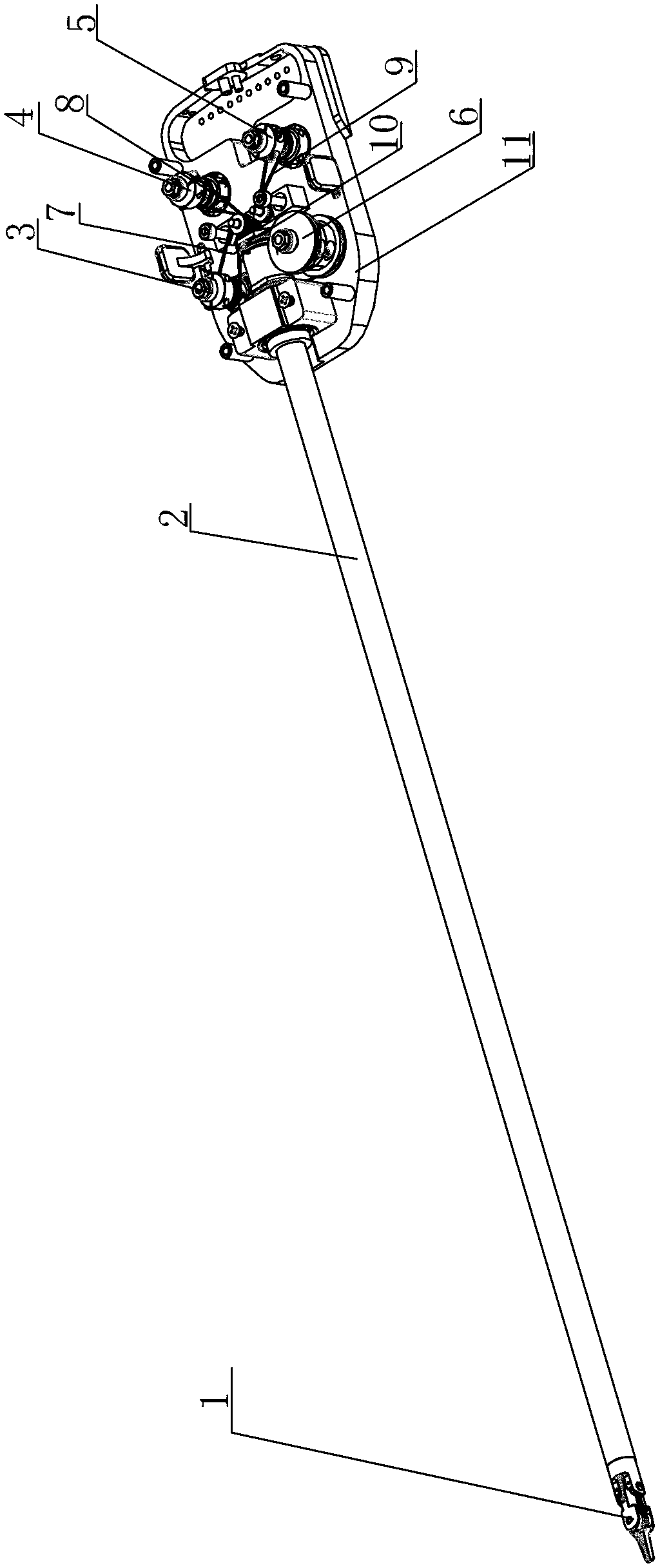 Decoupling type surgical device used for peritoneoscope minimally invasive surgery