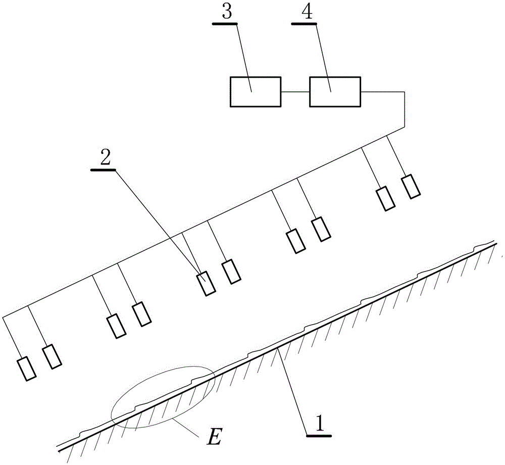 Shallow flow rolling wave measurement system and method based on ultrasonic sensor