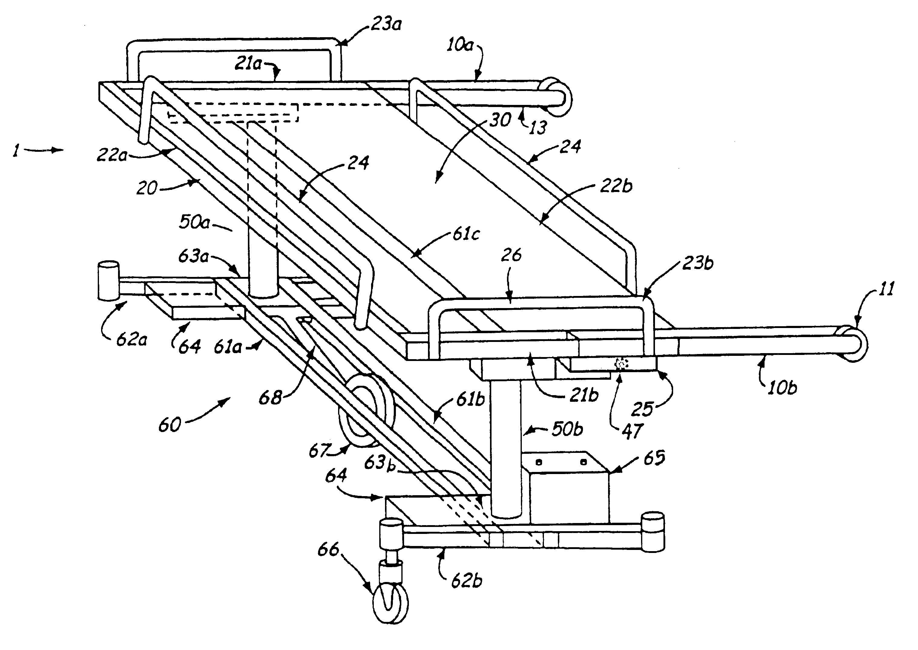 Patient transfer and transport bed