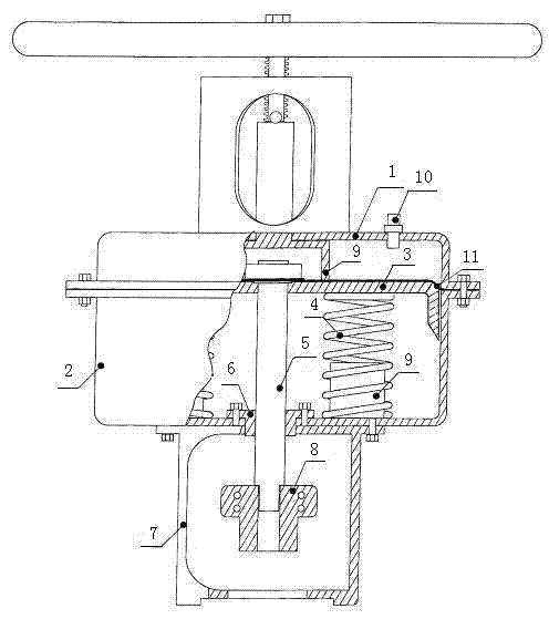 Linear-stroke pneumatic actuator