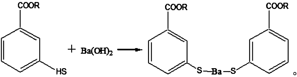 A kind of fatty alcohol ester barium mercaptobenzoate and its preparation method, composition and application