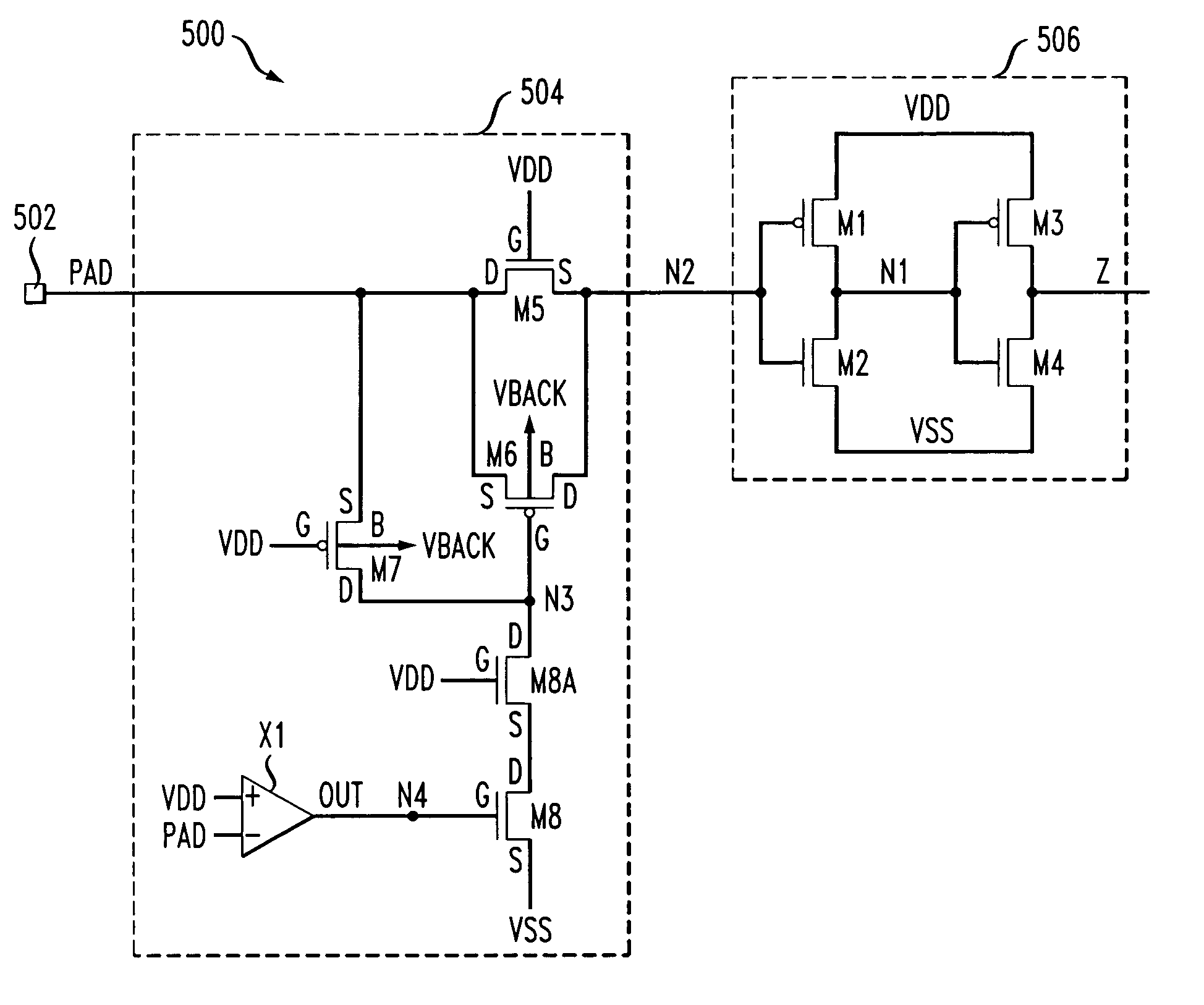 Buffer circuit with enhanced overvoltage protection