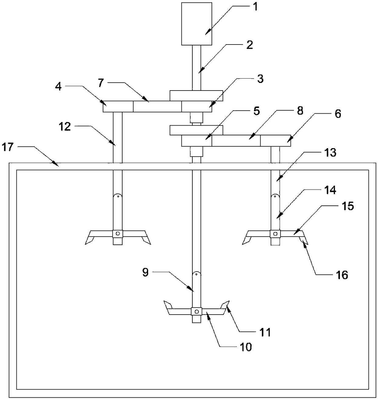 Mixing stirring system used for cold salt tanks