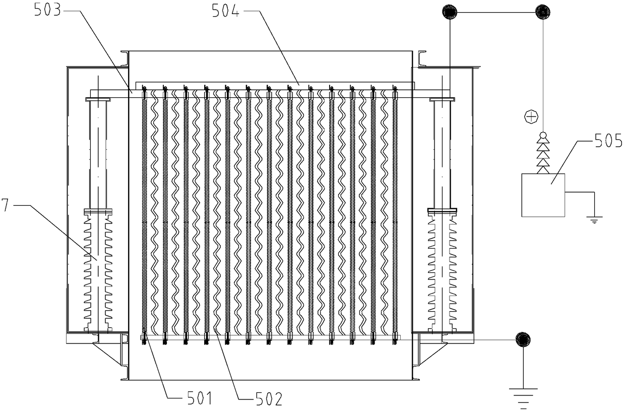 Device, system and method for deeply controlling multiple types of pollutants in boiler flue gas