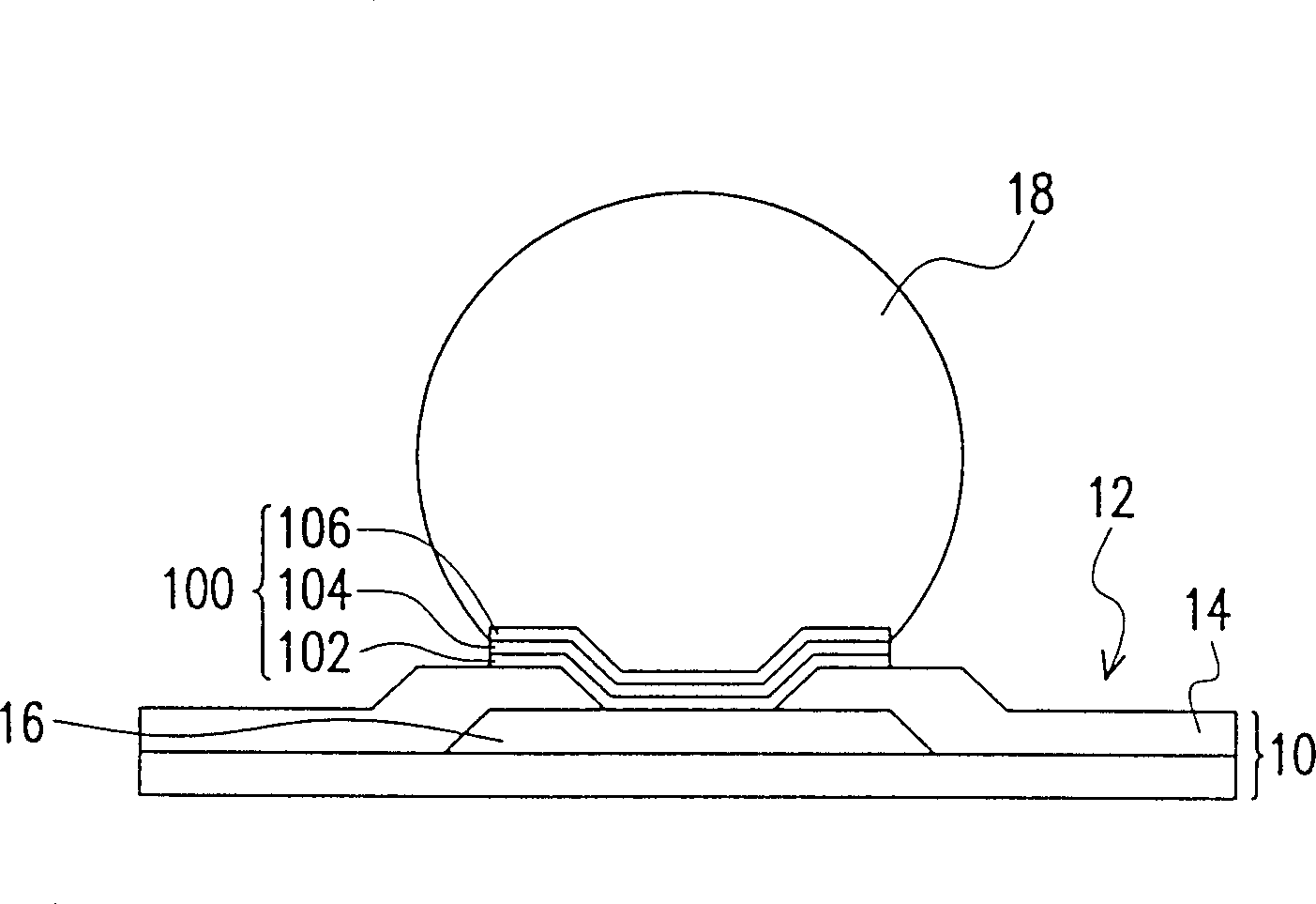 Bottom buffering metal lug structure