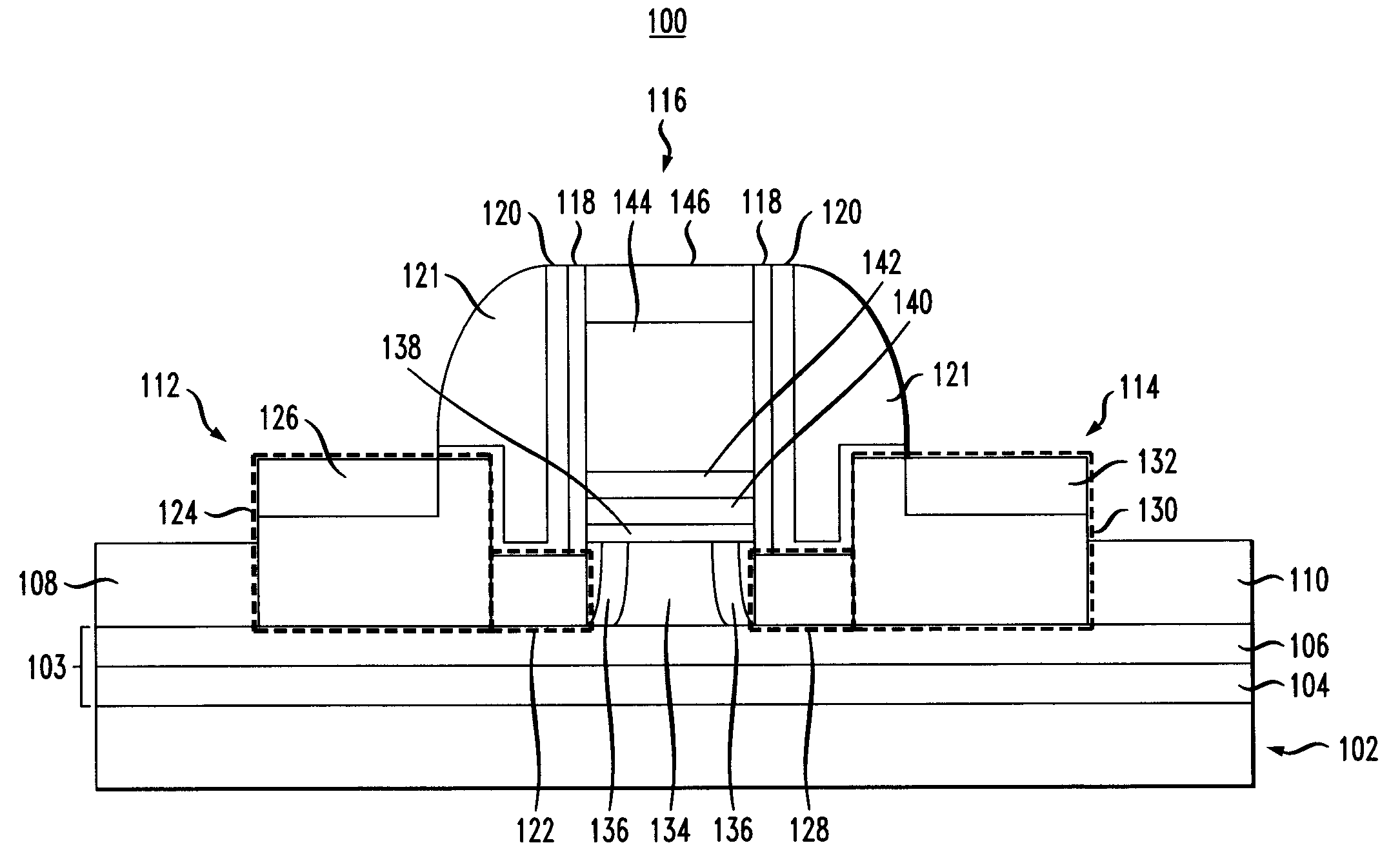 Metal-gated MOSFET devices having scaled gate stack thickness