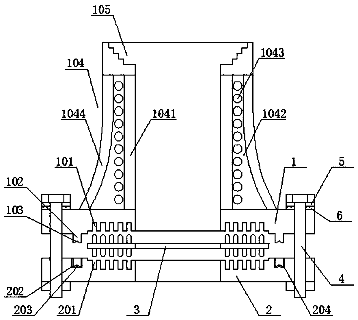 Interference fit-type flange