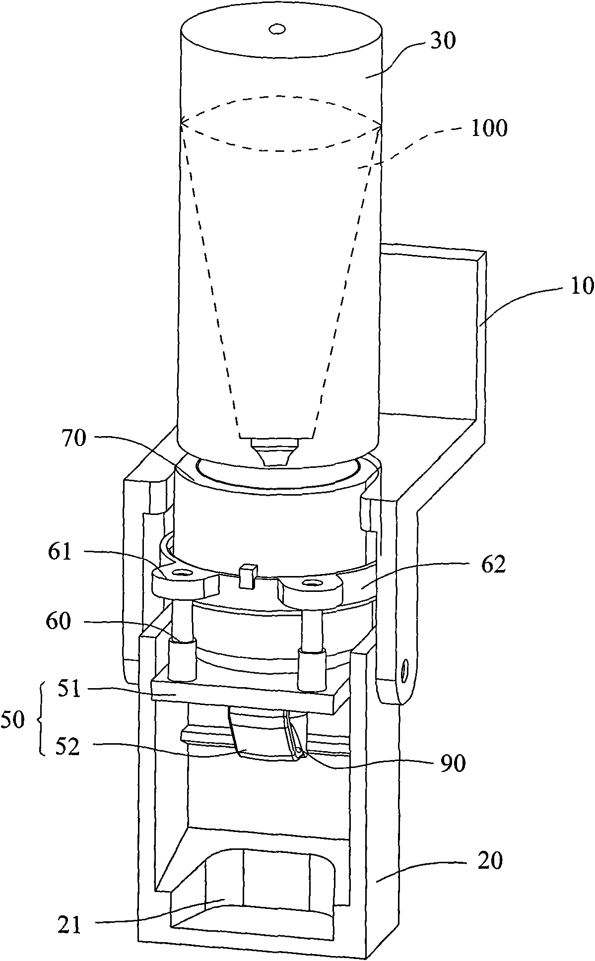 Fluid taking device