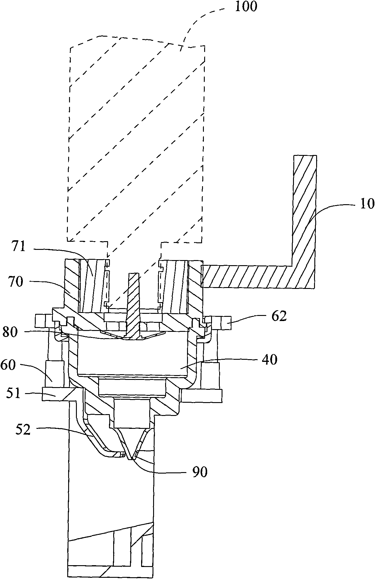 Fluid taking device