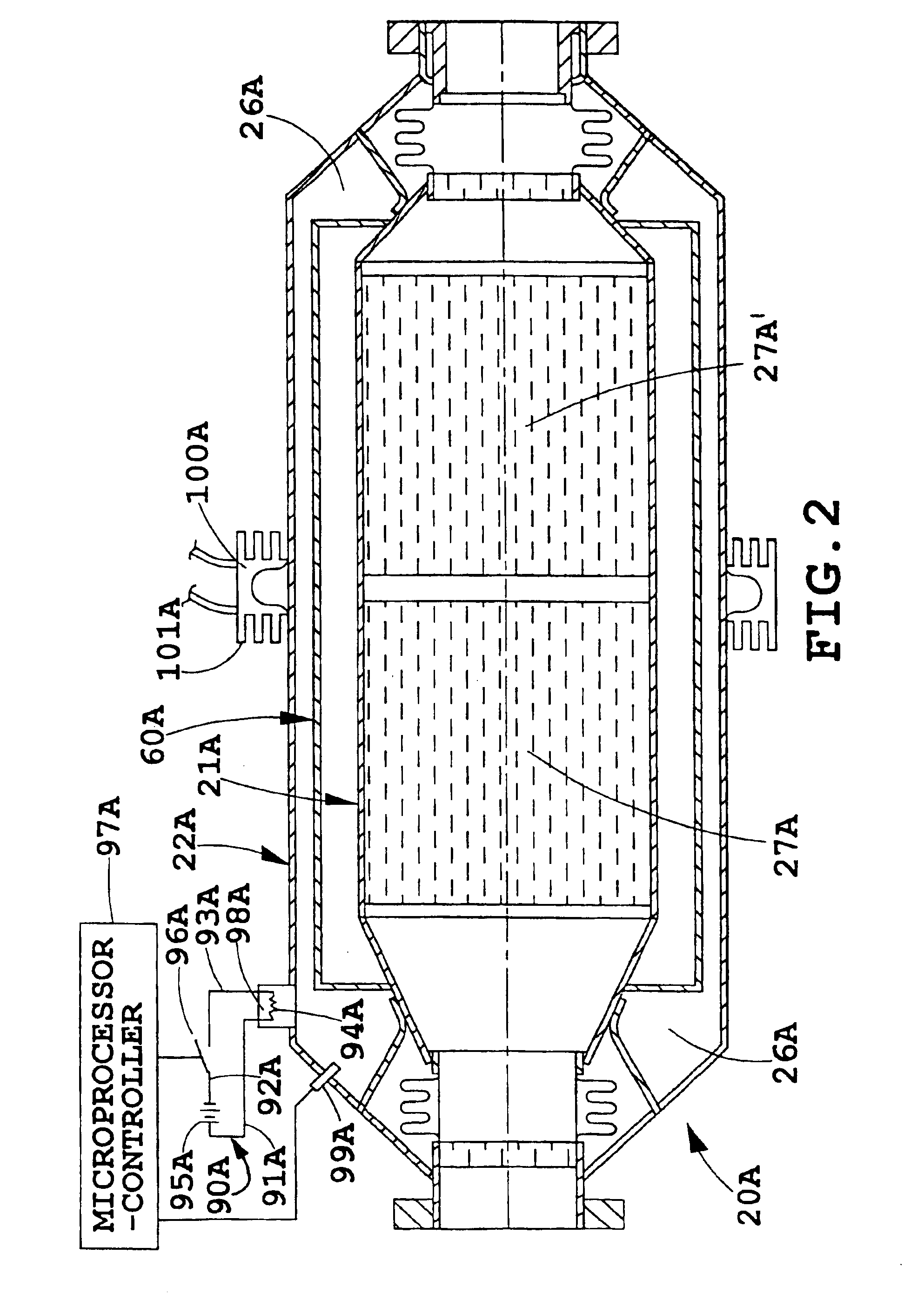 Vacuum-insulated exhaust treatment device with phase change materials and thermal management system