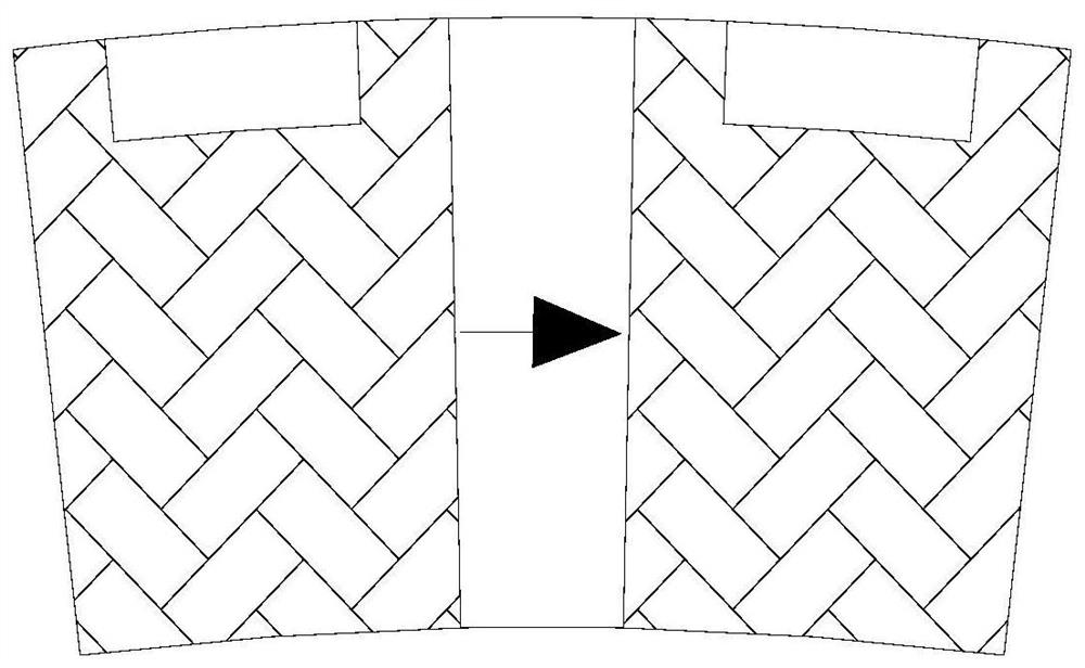 A magnetic gear device with slotted iron yoke