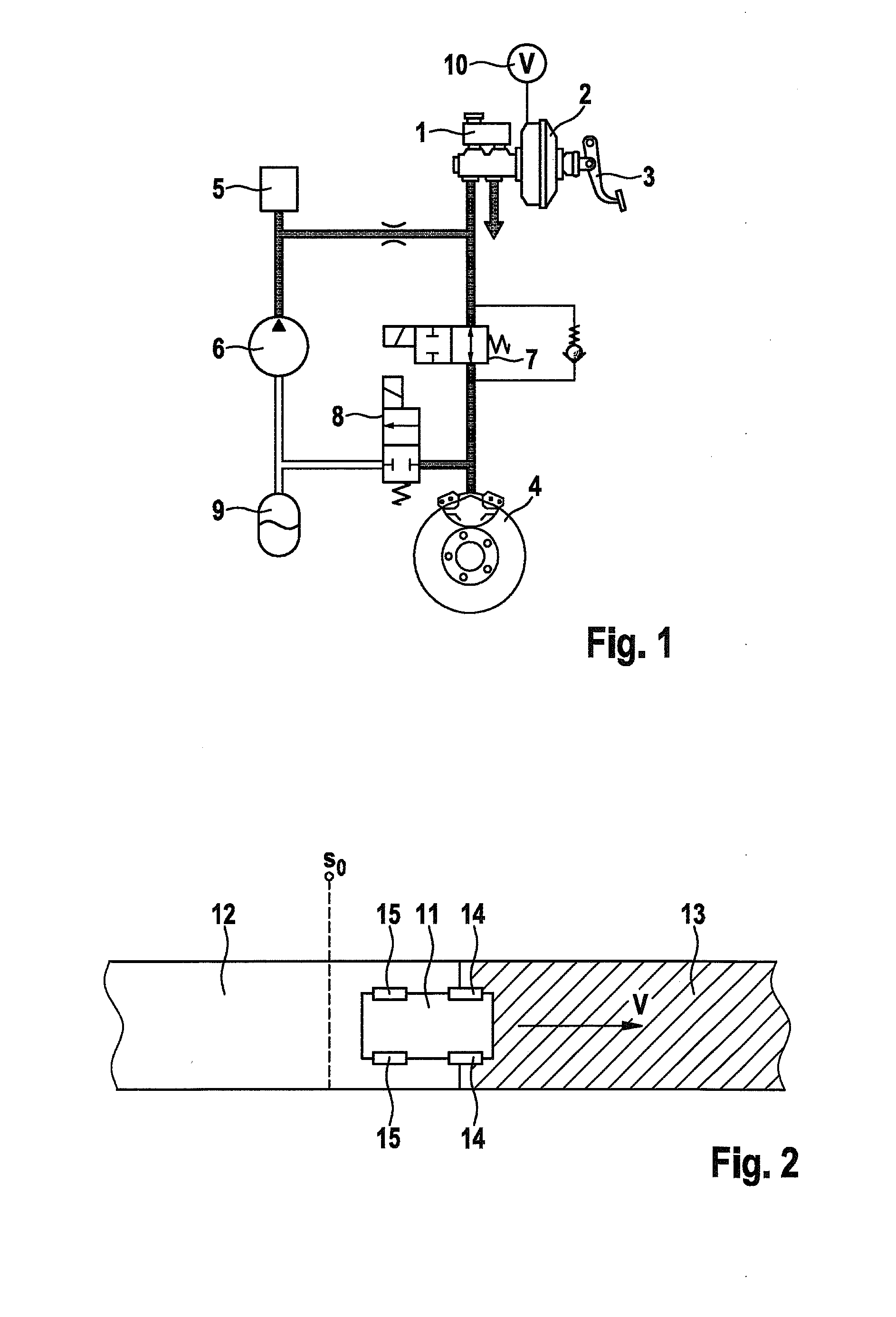 Braking system and a method for braking a vehicle in the case of abrupt changes in the friction coefficient