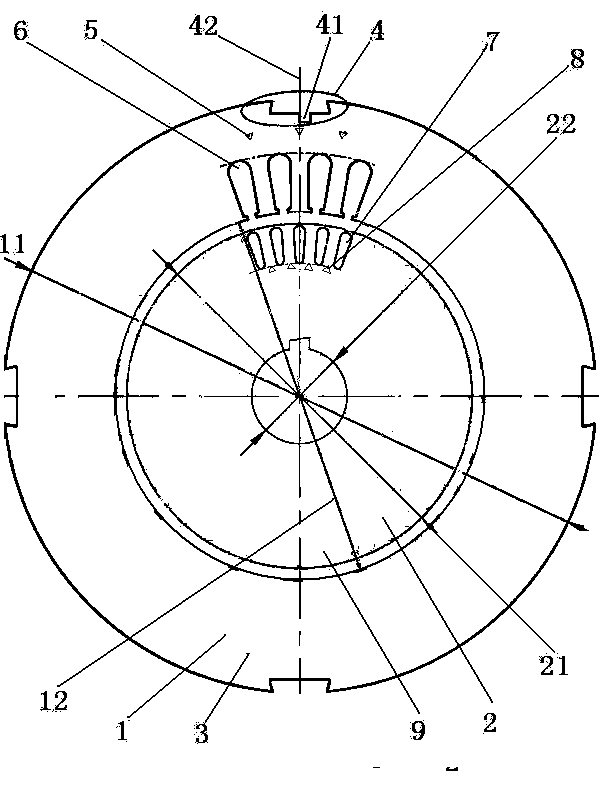 Ultrahigh energy efficiency 2200W six-pole three-phase asynchronous motor