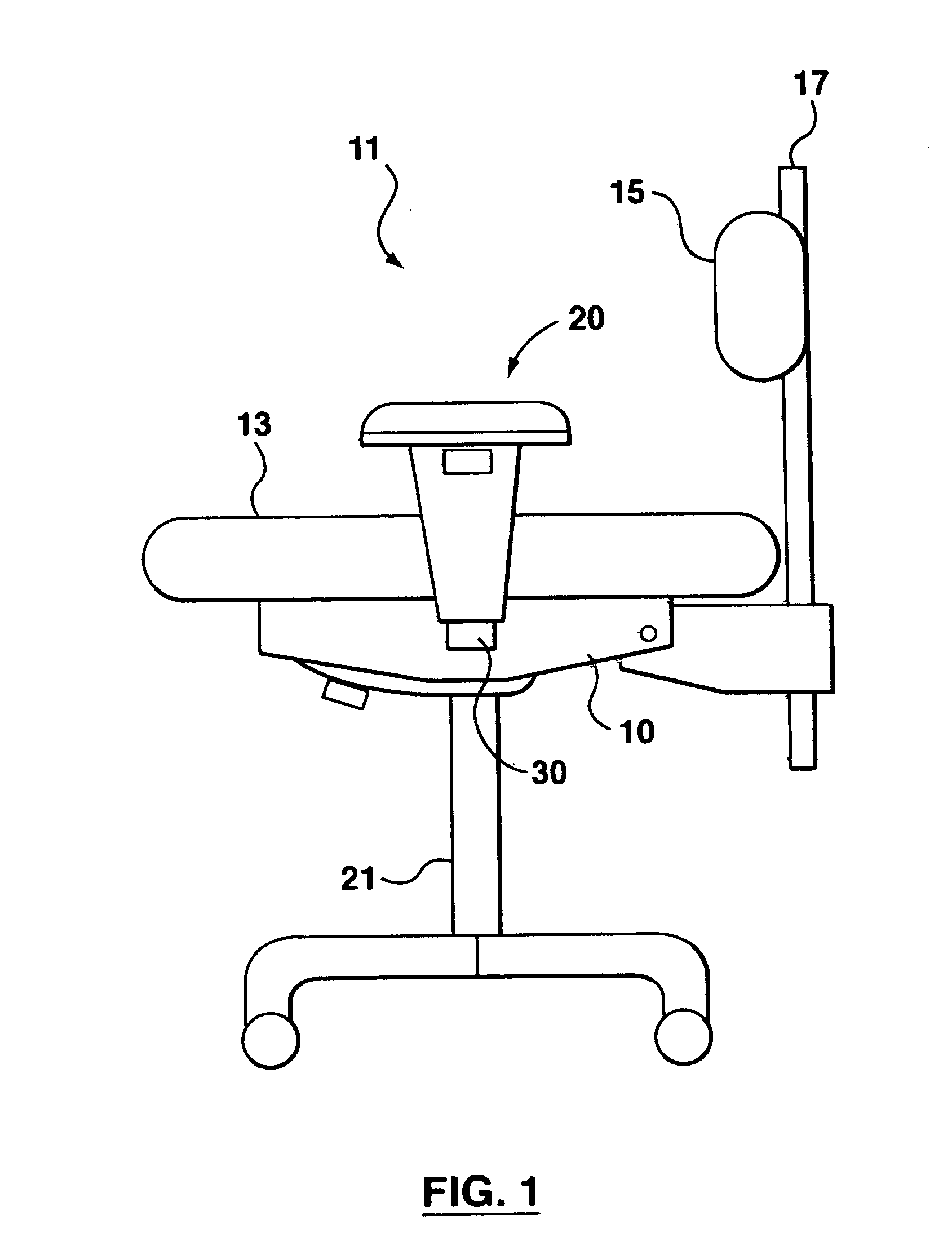 Height-adjustment mechanism for an armrest