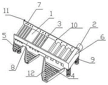 Blueberry separation structure having vibration motor