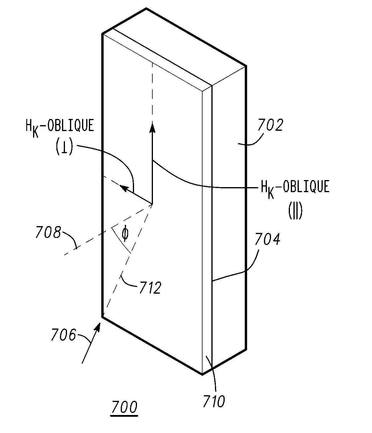 Structure and method for fabricating a magnetic thin film memory having a high field anisotropy