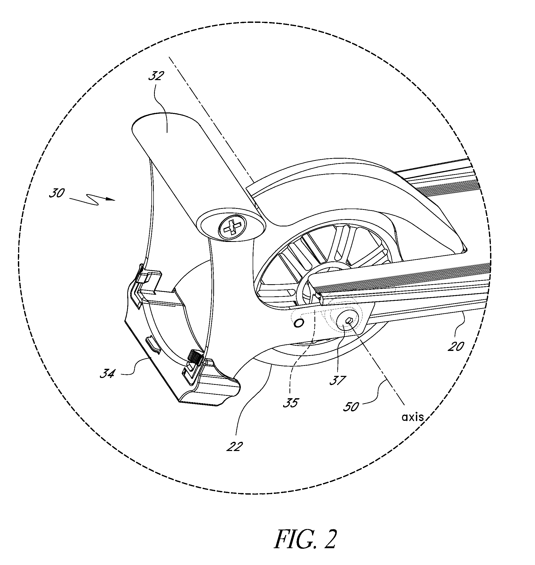 Marking device for scooter and removable marking cartridge