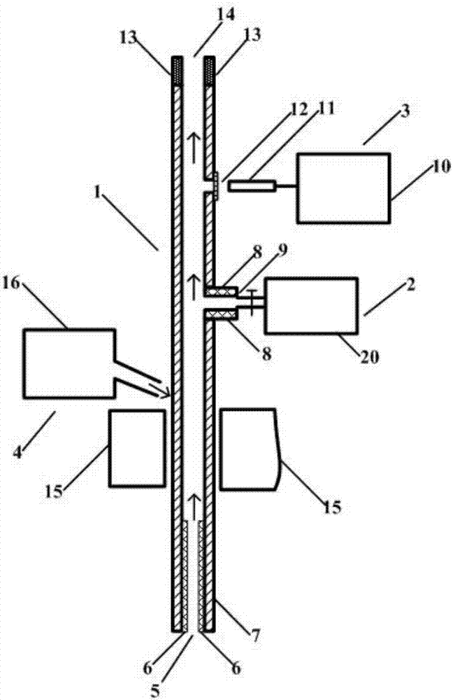 Trace element detection device based on plasma surface wave excitation