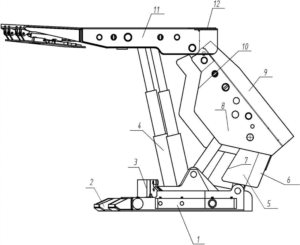 Pseudo-oblique fully-mechanized coal mining hydraulic bracket