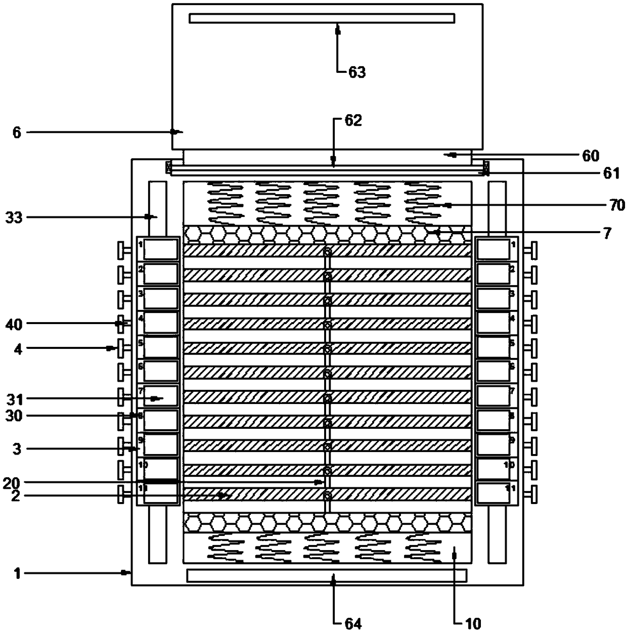 Storage device for test papers of senior high school students