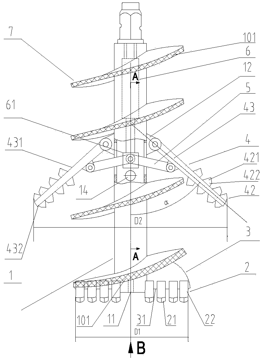 A drill-expansion combined drilling tool