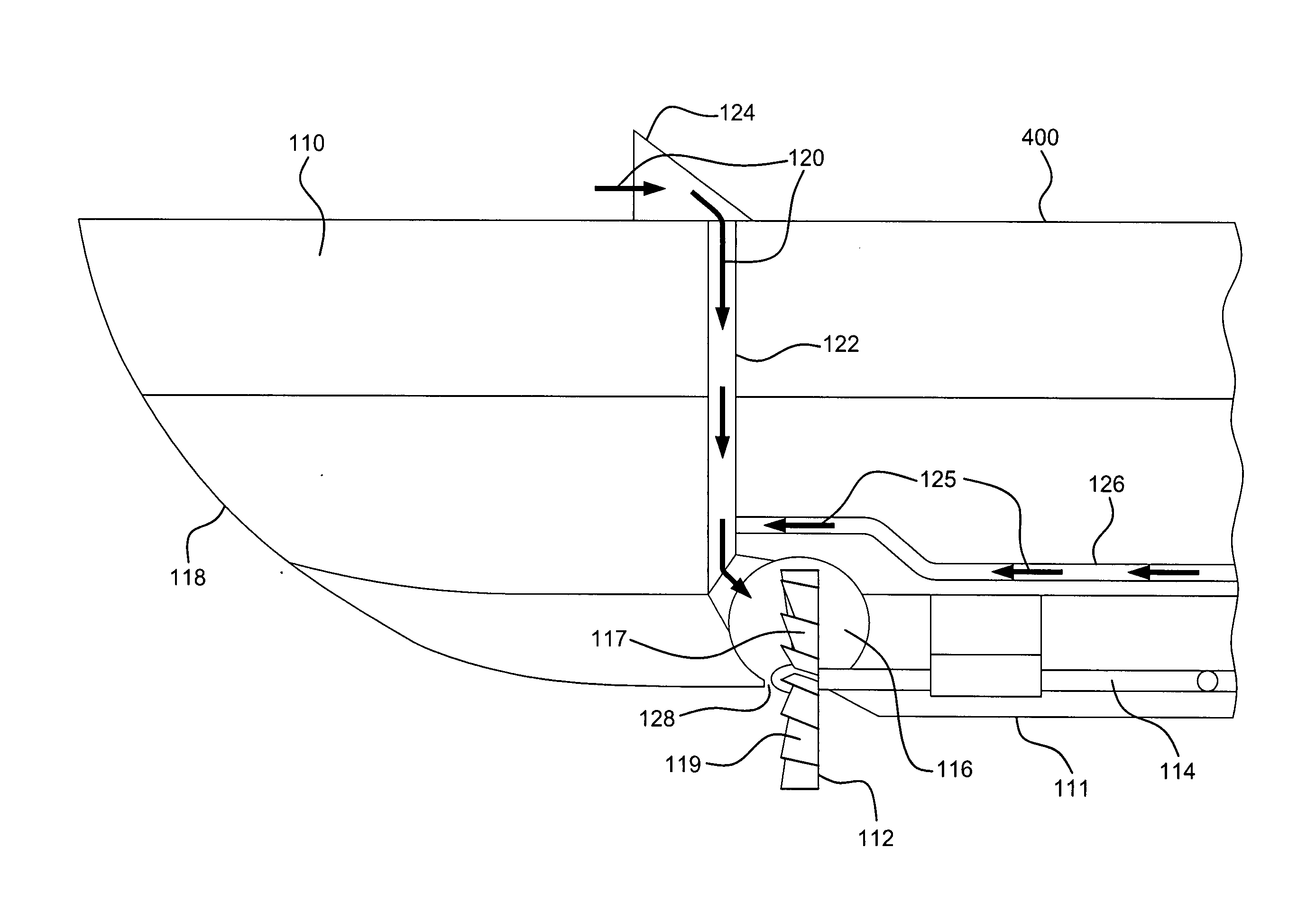 Gaseous fluid vessel propulsion system