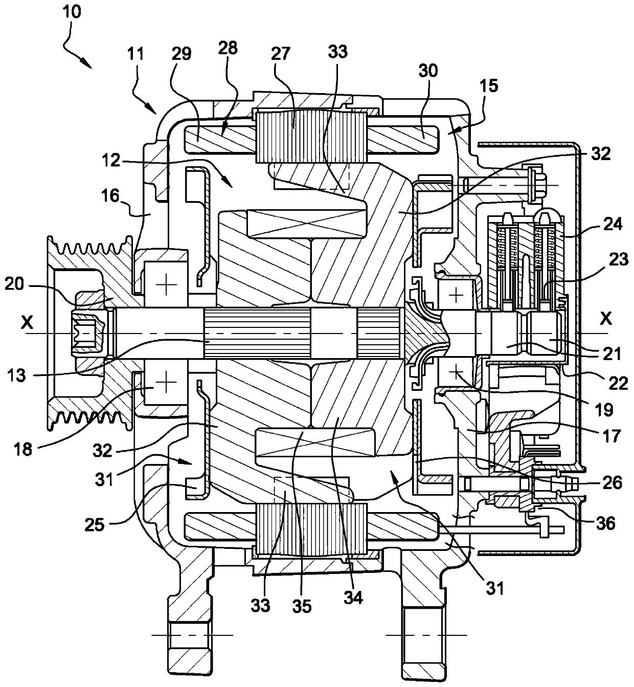 Wound stator for rotating electrical machine