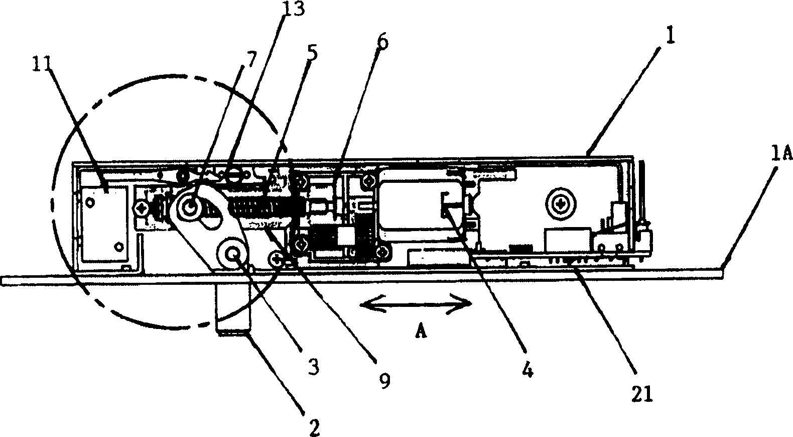 Electric drop bolt with slidable drive mechanism