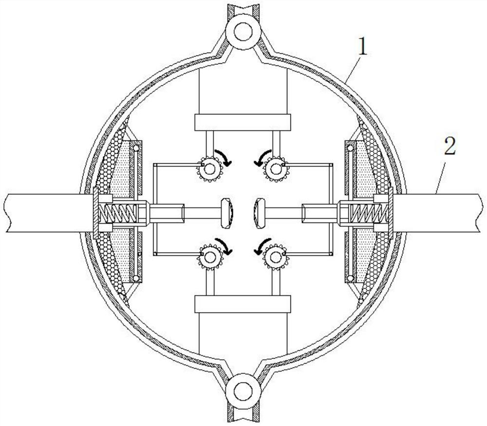 Double-shaft centered automatic LED lamp shearing device