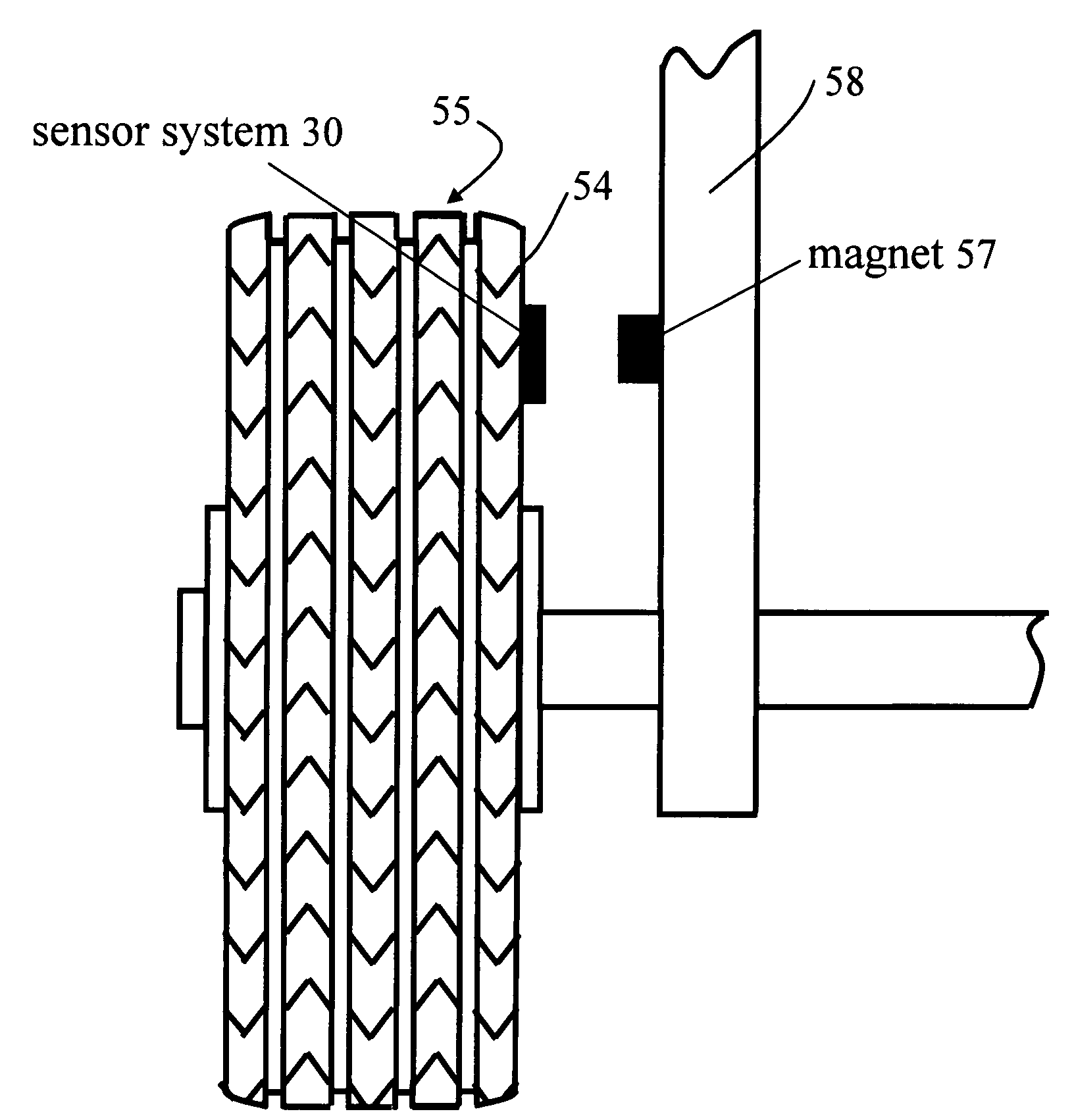 Tire parameter monitoring system with inductive power source