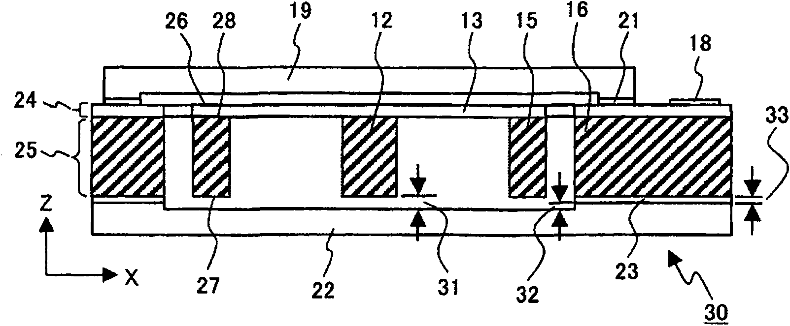 Acceleration sensor element and acceleration sensor having same