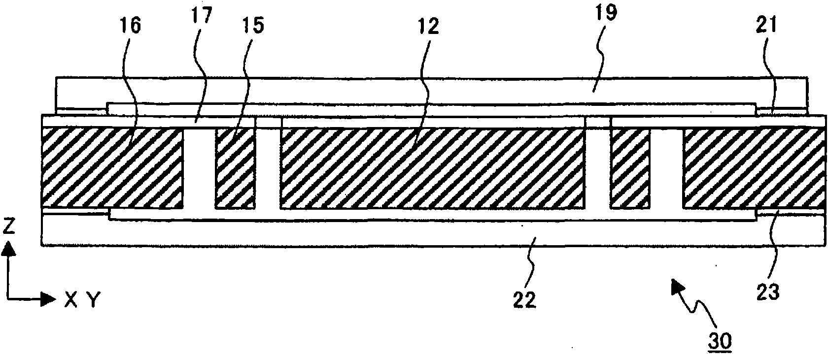 Acceleration sensor element and acceleration sensor having same