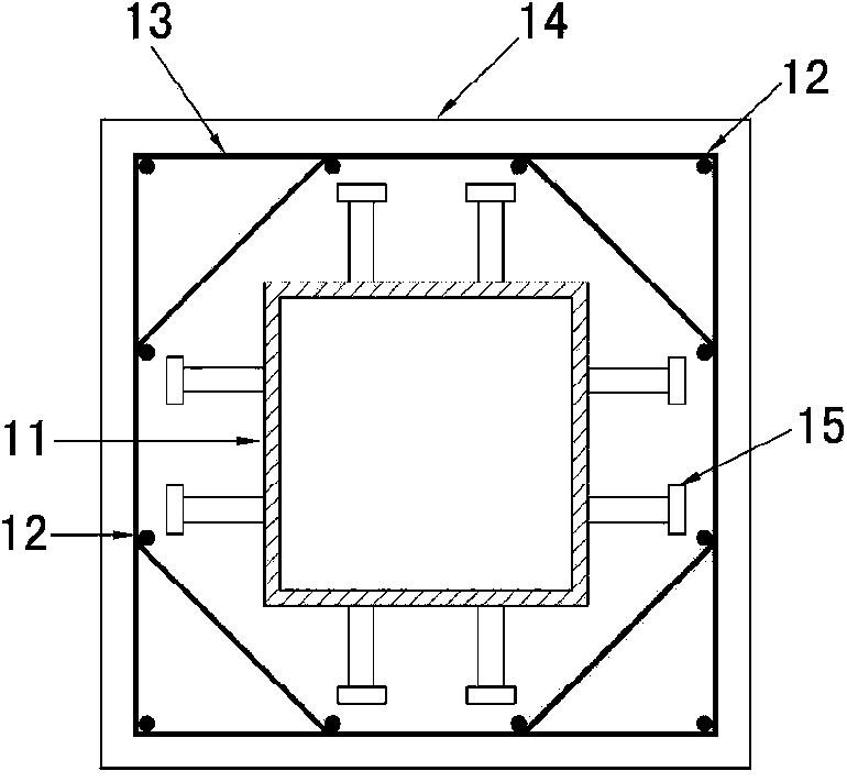 Connecting joint of prefabricated hollow steel-reinforced concrete column and steel beam and construction method