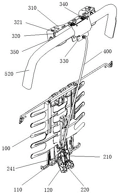 Seat headrest adjustment device