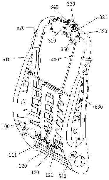 Seat headrest adjustment device