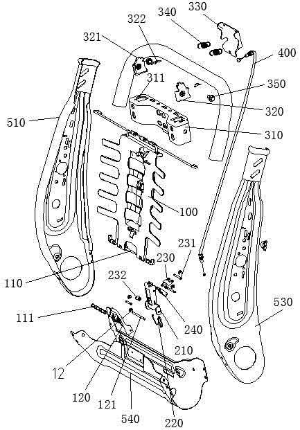 Seat headrest adjustment device