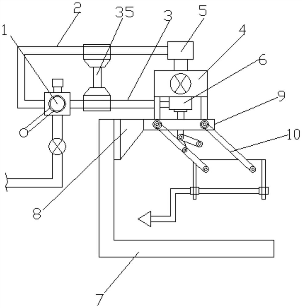 Automatic auxiliary mechanism for flowing aluminum water tank of aluminum furnace