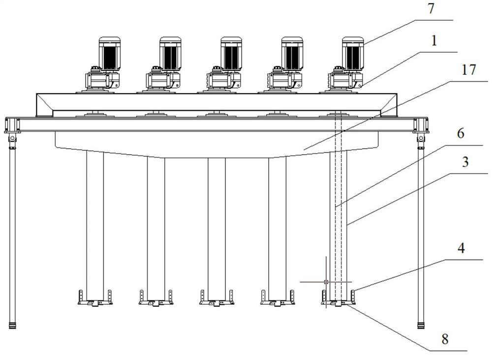 Dust-free automatic discharging device for graphite crucibles