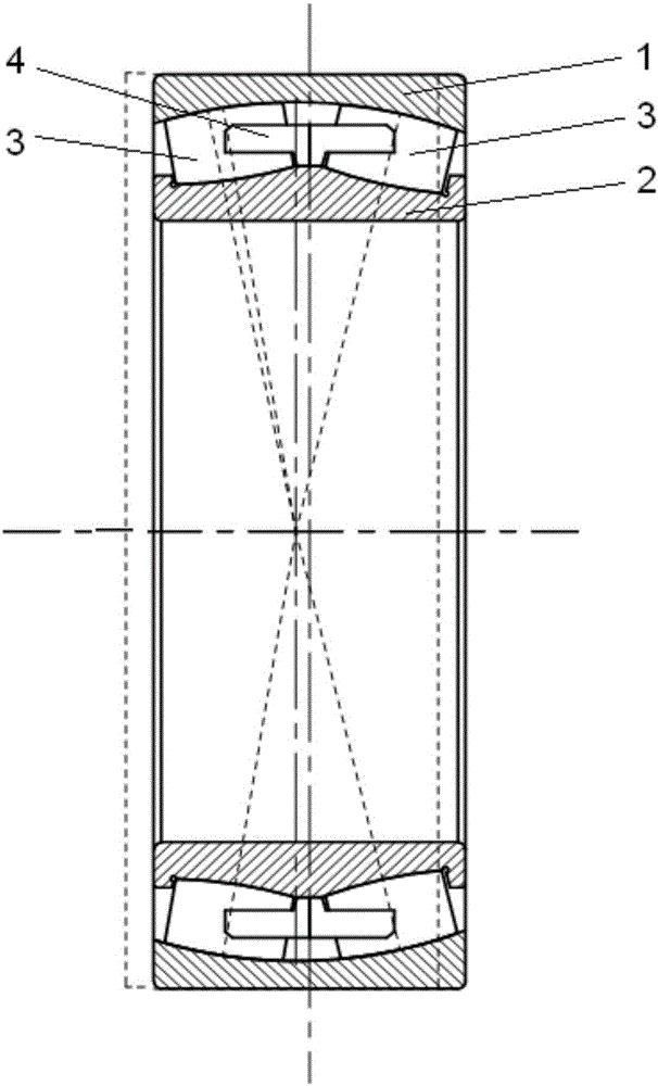 Spherical roller bearing and wind turbine main shaft transmission chain system comprising same