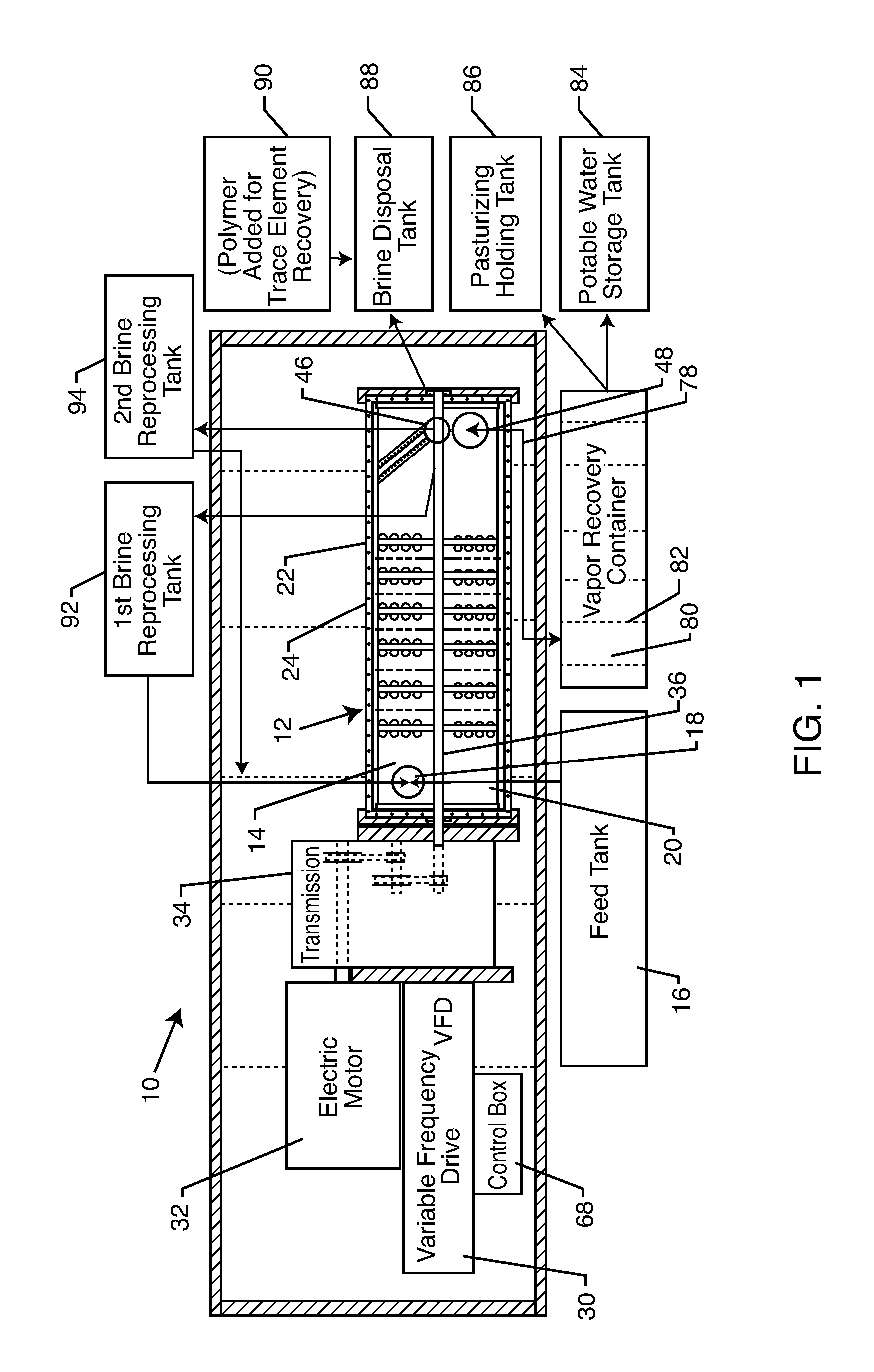 System for decontaminating water and generating water vapor