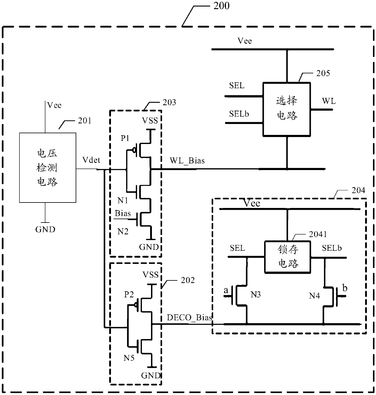 Word line decoding circuit and memory